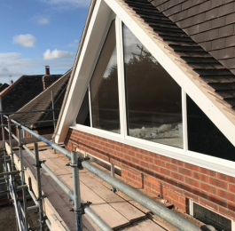 White UPVC glass Gable window.: Click Here To View Larger Image
